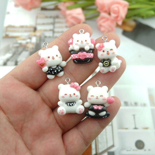 Kawaii Cat Charms for Jewelry Making DIY Earring Bracelet Pendant Accessories Findings Wholesale